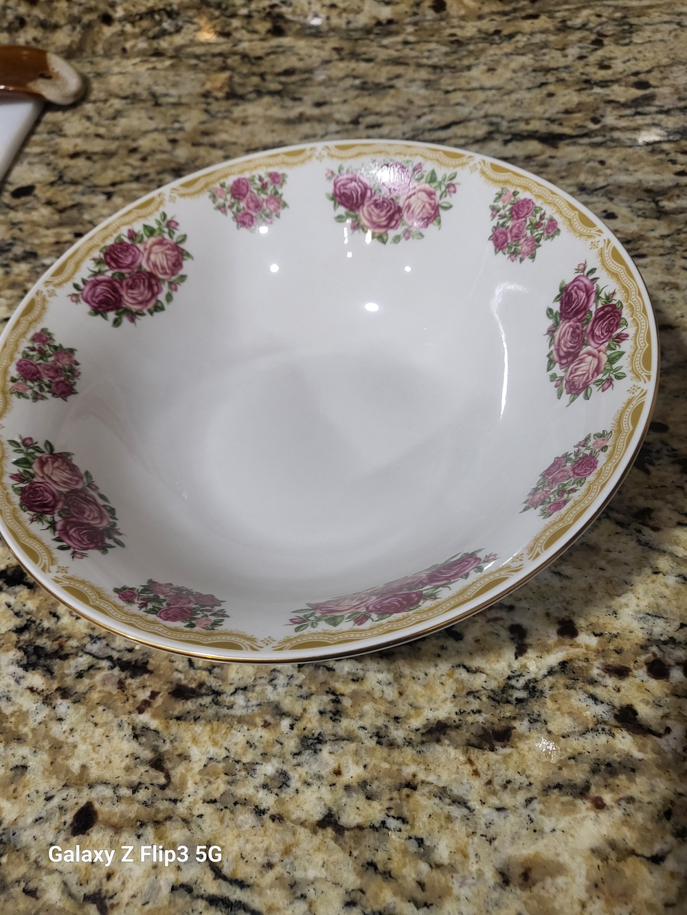 Farberware Rose Floral 4 Pc Serving Set Platter Bowl Creamer Sugar - Picture 11 of 16